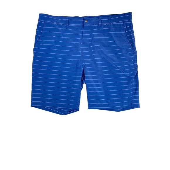 FootJoy Royal Blue White Pinstripe Relaxed Fit Performance Golf Pants Size 42x10 - Picture 1 of 6